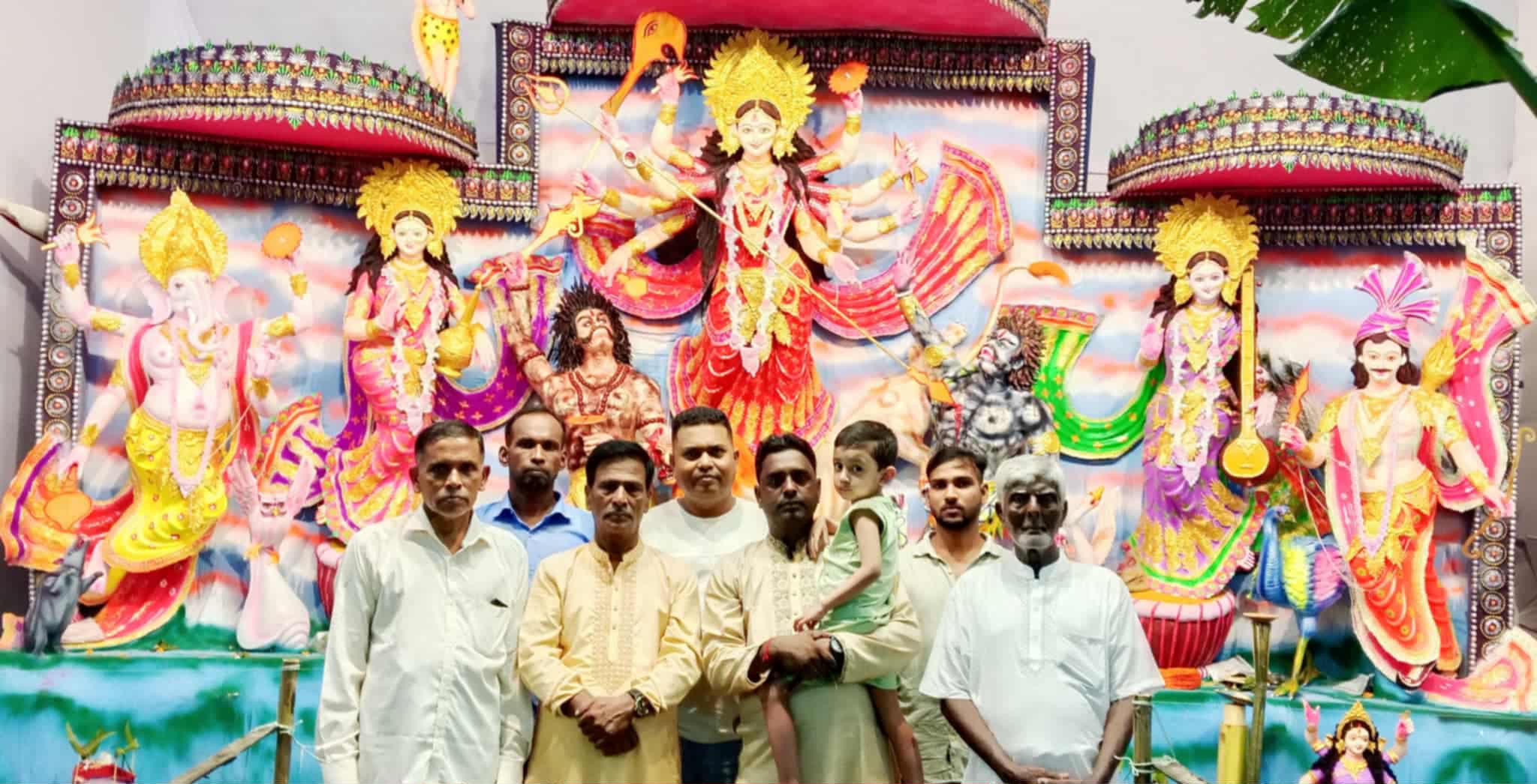 ঘিওরে বাংলাদেশ মাইনরিটি জনতা পার্টির মহাসচিবের বাড়িতে সপ্তমী পুজা পালিত 